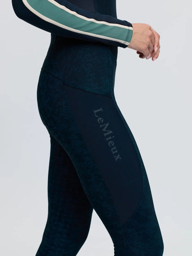 LeMieux Ladies Navy Naomi Pull On Breeches Printed Navy| Online For Equine