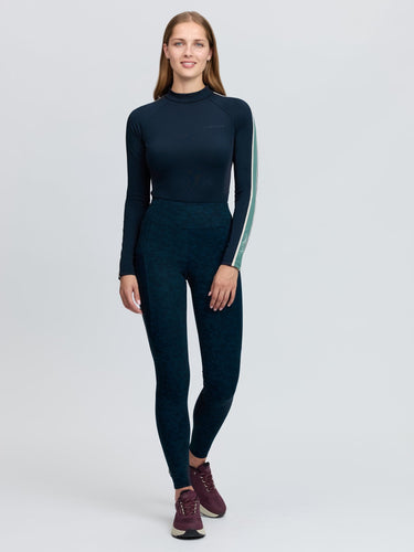 LeMieux Ladies Navy Naomi Pull On Breeches Printed Navy| Online For Equine