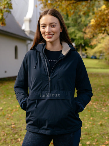 LeMieux Ladies Navy Phoebe Half Zip Waterproof Anorak Navy| Online For Equine