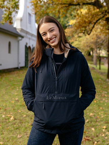 LeMieux Ladies Navy Phoebe Half Zip Waterproof Anorak Navy| Online For Equine