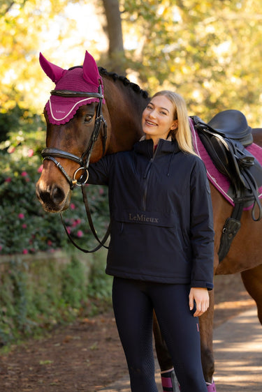 LeMieux Ladies Navy Phoebe Half Zip Waterproof Anorak Navy| Online For Equine