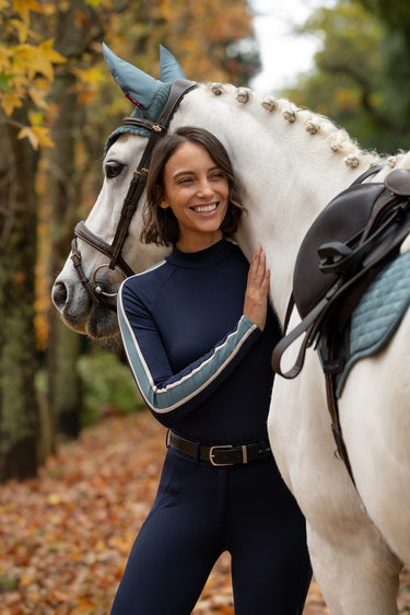 LeMieux Ladies Navy Talia High Neck Base Layer Navy| Online For Equine