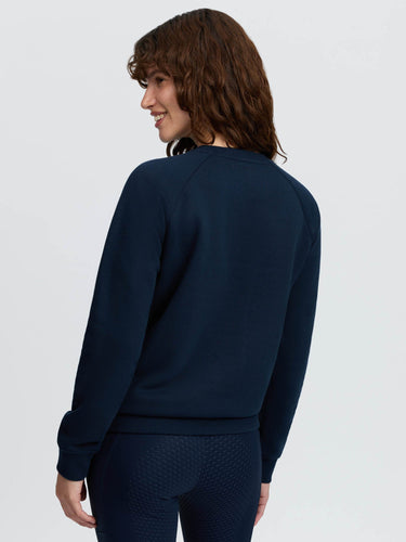 LeMieux Ladies Navy Vida Varsity Crew Neck Sweat Navy| Online For Equine