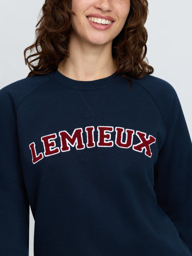 LeMieux Ladies Navy Vida Varsity Crew Neck Sweat Navy| Online For Equine
