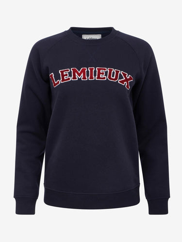 LeMieux Ladies Navy Vida Varsity Crew Neck Sweat Navy| Online For Equine