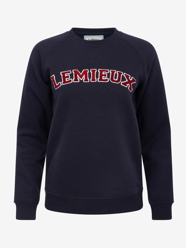 LeMieux Ladies Navy Vida Varsity Crew Neck Sweat Navy| Online For Equine