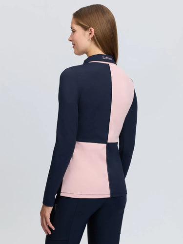 LeMieux Ladies Petal/Navy Harlequin Rugby Shirt Base Layer Petal/Navy| Online For Equine
