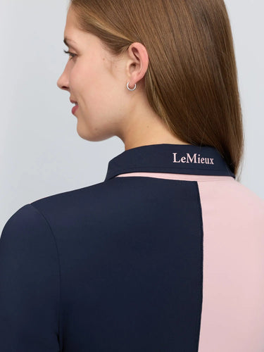 LeMieux Ladies Petal/Navy Harlequin Rugby Shirt Base Layer Petal/Navy| Online For Equine