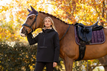 LeMieux Ladies Phoebe Half Zip Waterproof Anorak Black| Online For Equine