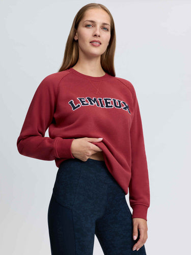 LeMieux Ladies Russet Vida Varsity Crew Neck Sweat Russet| Online For Equine
