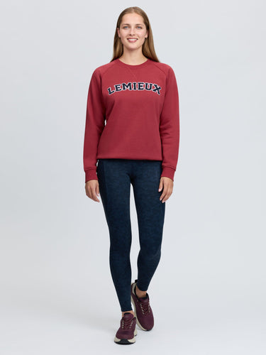 LeMieux Ladies Russet Vida Varsity Crew Neck Sweat Russet| Online For Equine