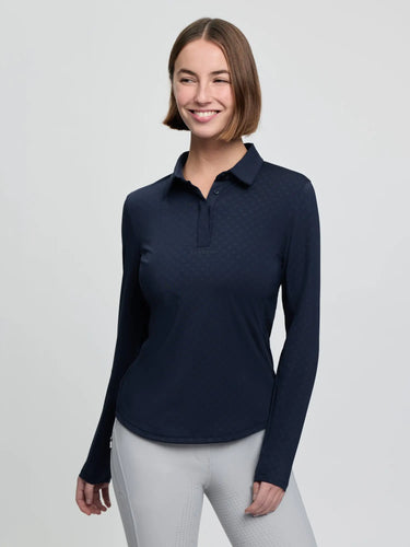 LeMieux Ladies Sarah Shirt Base Layer Patterned Navy| Online For Equine