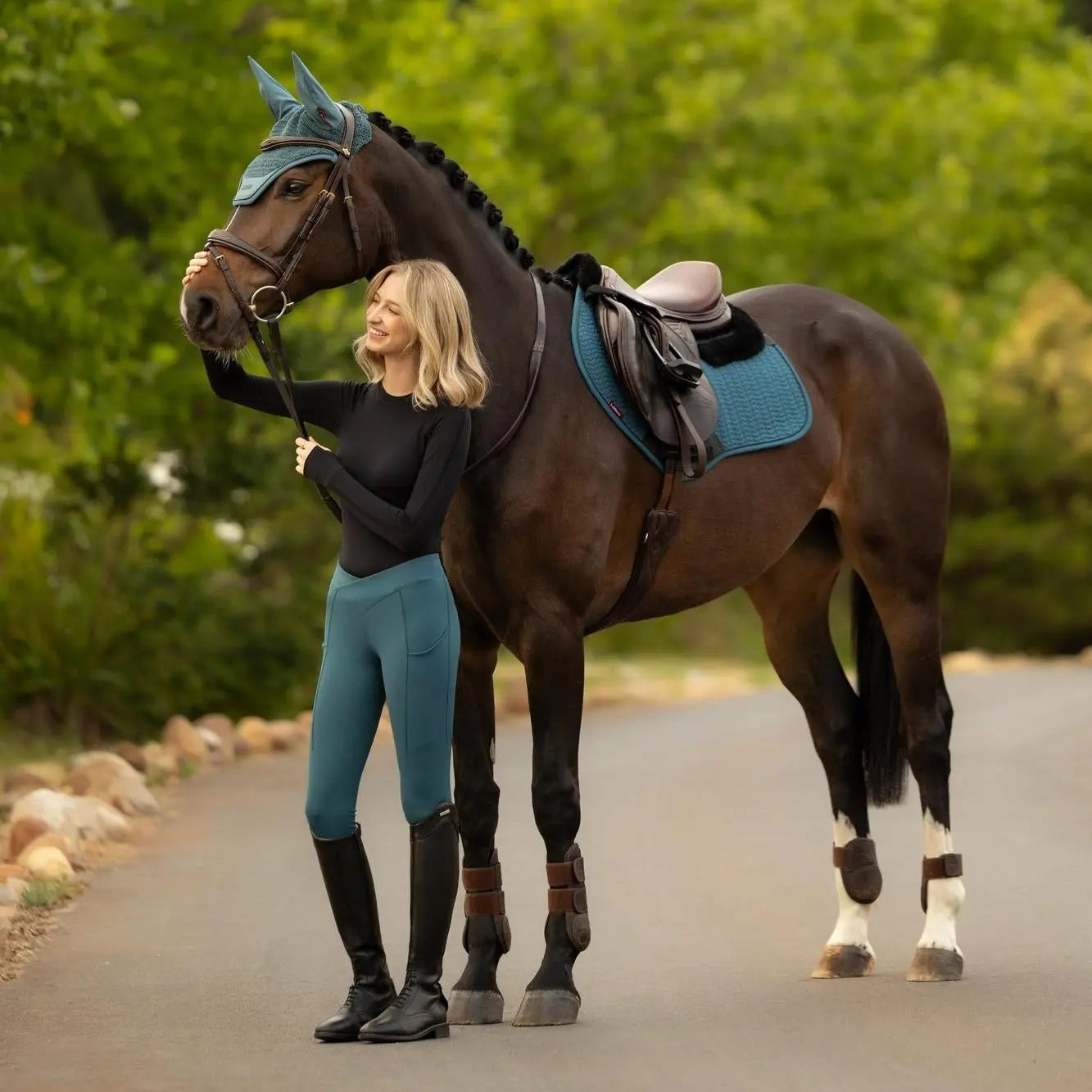 LeMieux Ladies Simone Cross Over Half Seat Pull On Jungle| Online For Equine