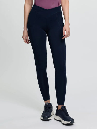 LeMieux Ladies Simone Cross Over Half Seat Pull On Navy| Online For Equine