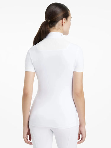 LeMieux Ladies Sophia Short Sleeve Pleated Show Shirt White| Online For Equine