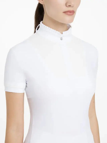 LeMieux Ladies Sophia Short Sleeve Pleated Show Shirt White| Online For Equine