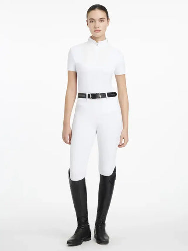 LeMieux Ladies Sophia Short Sleeve Pleated Show Shirt White| Online For Equine