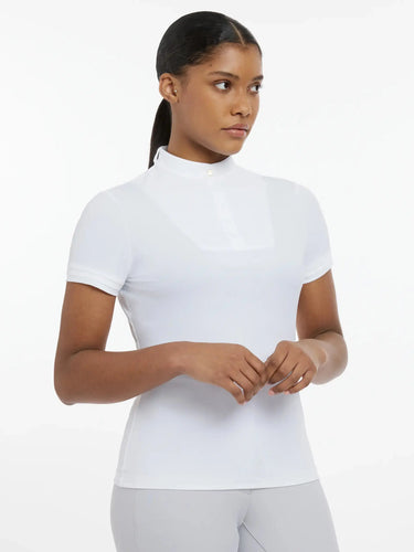 LeMieux Ladies Sophia Short Sleeve Show Shirt White| Online For Equine