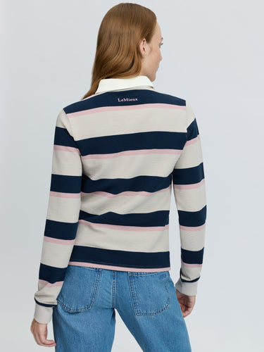 LeMieux Ladies Stone Sloane Stripe Rugby Shirt Stone| Online For Equine