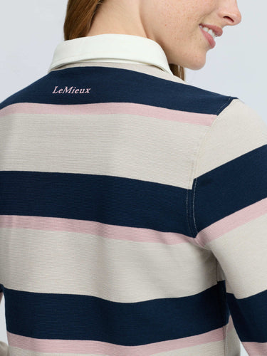 LeMieux Ladies Stone Sloane Stripe Rugby Shirt Stone| Online For Equine