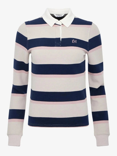 LeMieux Ladies Stone Sloane Stripe Rugby Shirt Stone| Online For Equine