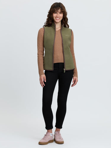 LeMieux Ladies Willow Green Frankie Fleece Gilet Willow Green| Online For Equine