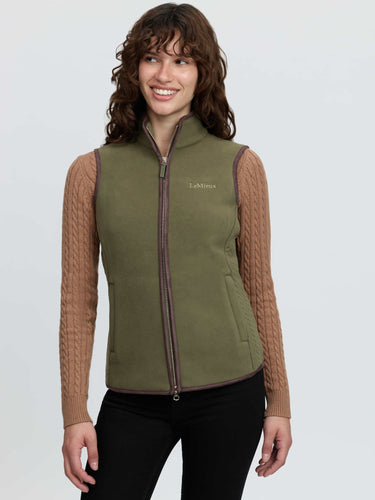 LeMieux Ladies Willow Green Frankie Fleece Gilet Willow Green| Online For Equine