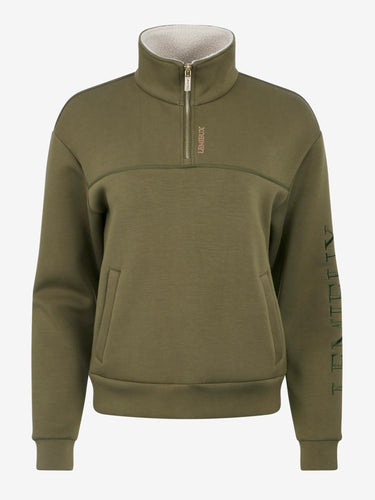LeMieux Ladies Willow Green Scarlet Quarter Zip Sweat Willow Green| Online For Equine