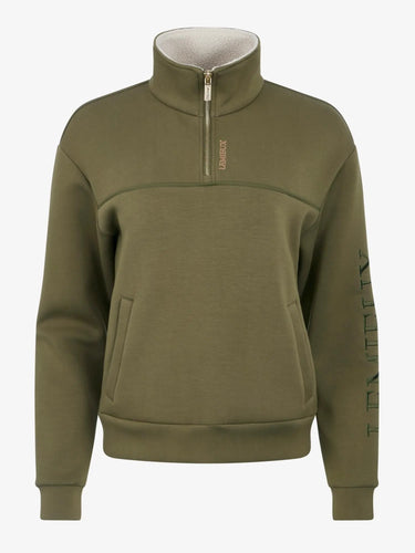 LeMieux Ladies Willow Green Scarlet Quarter Zip Sweat Willow Green| Online For Equine
