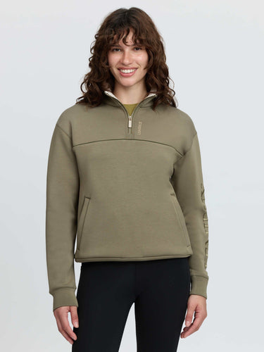 LeMieux Ladies Willow Green Scarlet Quarter Zip Sweat Willow Green| Online For Equine