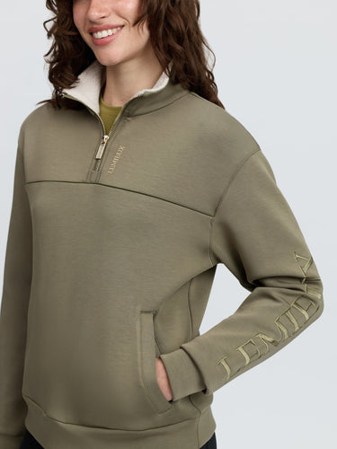 LeMieux Ladies Willow Green Scarlet Quarter Zip Sweat Willow Green| Online For Equine