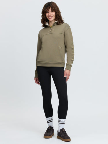 LeMieux Ladies Willow Green Scarlet Quarter Zip Sweat Willow Green| Online For Equine