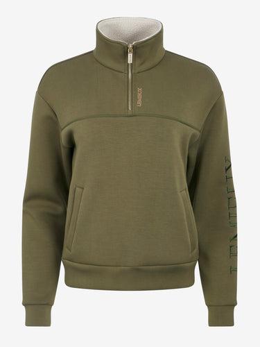 LeMieux Ladies Willow Green Scarlet Quarter Zip Sweat Willow Green| Online For Equine