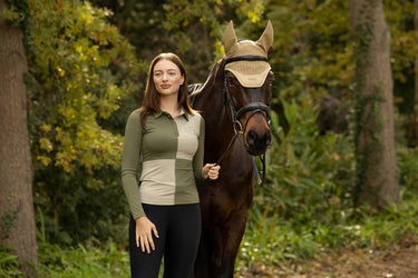 LeMieux Ladies Willow/Pear Harlequin Rugby Shirt Base Layer Willow/Pear| Online For Equine