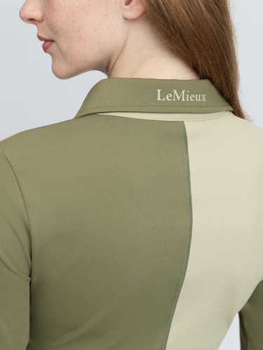 LeMieux Ladies Willow/Pear Harlequin Rugby Shirt Base Layer Willow/Pear| Online For Equine