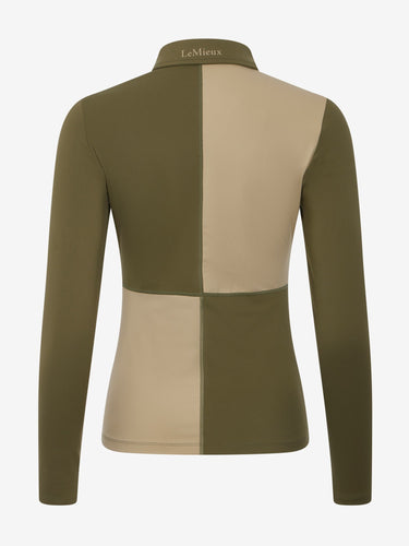 LeMieux Ladies Willow/Pear Harlequin Rugby Shirt Base Layer Willow/Pear| Online For Equine