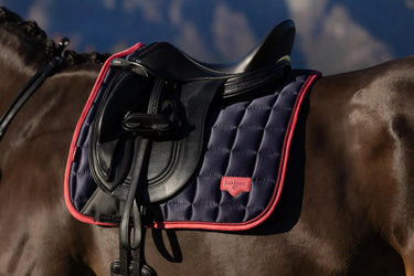 LeMieux Loire Classic Dressage Square Navy/Cranberry| Online For Equine
