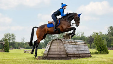 LeMieux Luxury Suede Close Contact Jump Square Benetton Blue| Online For Equine