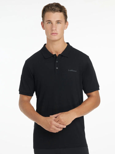 LeMieux Mens Classique Polo Shirt Black| Online For Equine