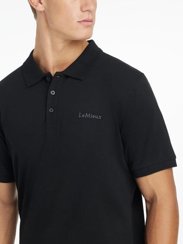 LeMieux Mens Classique Polo Shirt Black| Online For Equine