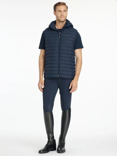LeMieux Mens Hooded Puffer Gilet Navy| Online For Equine