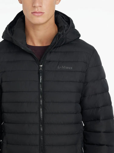 LeMieux Mens Hooded Puffer Jacket Black| Online For Equine