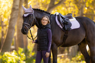 LeMieux Merino+ Suede Close Contact Square Lilac| Online For Equine