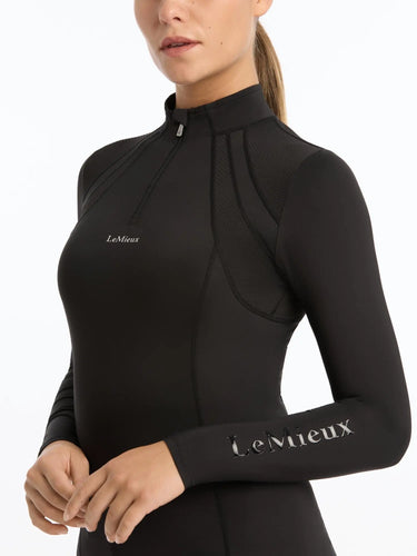 LeMieux Mia Mesh Long Sleeve Base Layer Black| Online For Equine