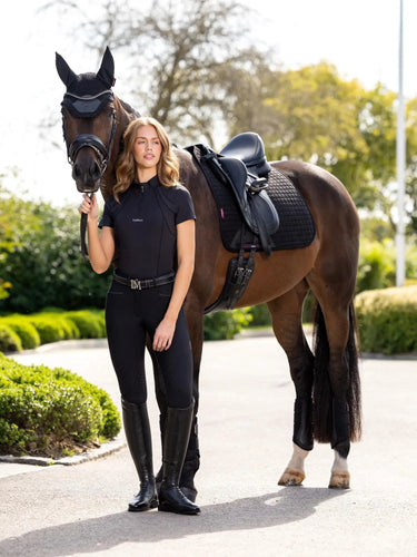 LeMieux Mia Mesh Short Sleeve Base Layer Black| Online For Equine