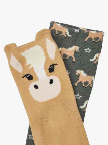 LeMieux Mini Cotton Character Socks Haflinger 2 Pack Rosemary| Online For Equine