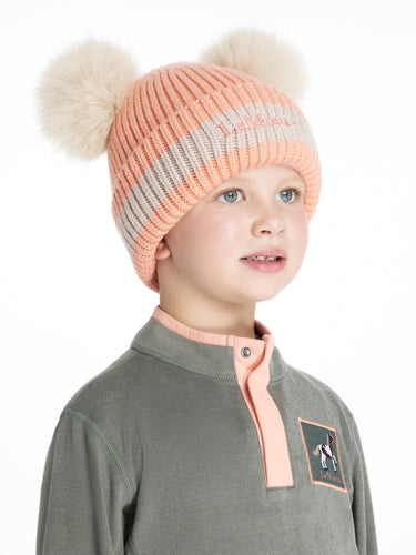 LeMieux Mini Double Pom Beanie Peach Punch| Online For Equine