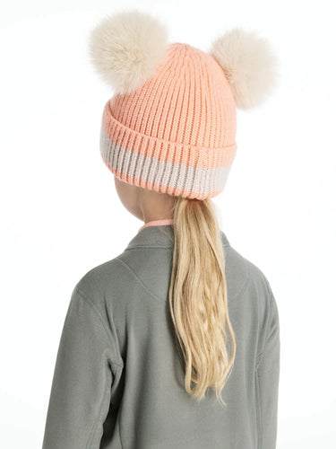 LeMieux Mini Double Pom Beanie Peach Punch| Online For Equine