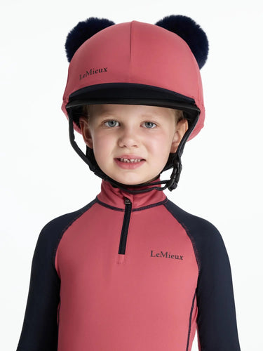 LeMieux Mini Double Pom Hat Silk Cranberry| Online For Equine