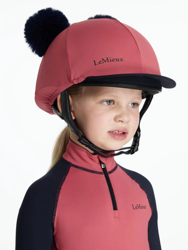 LeMieux Mini Double Pom Hat Silk Cranberry| Online For Equine